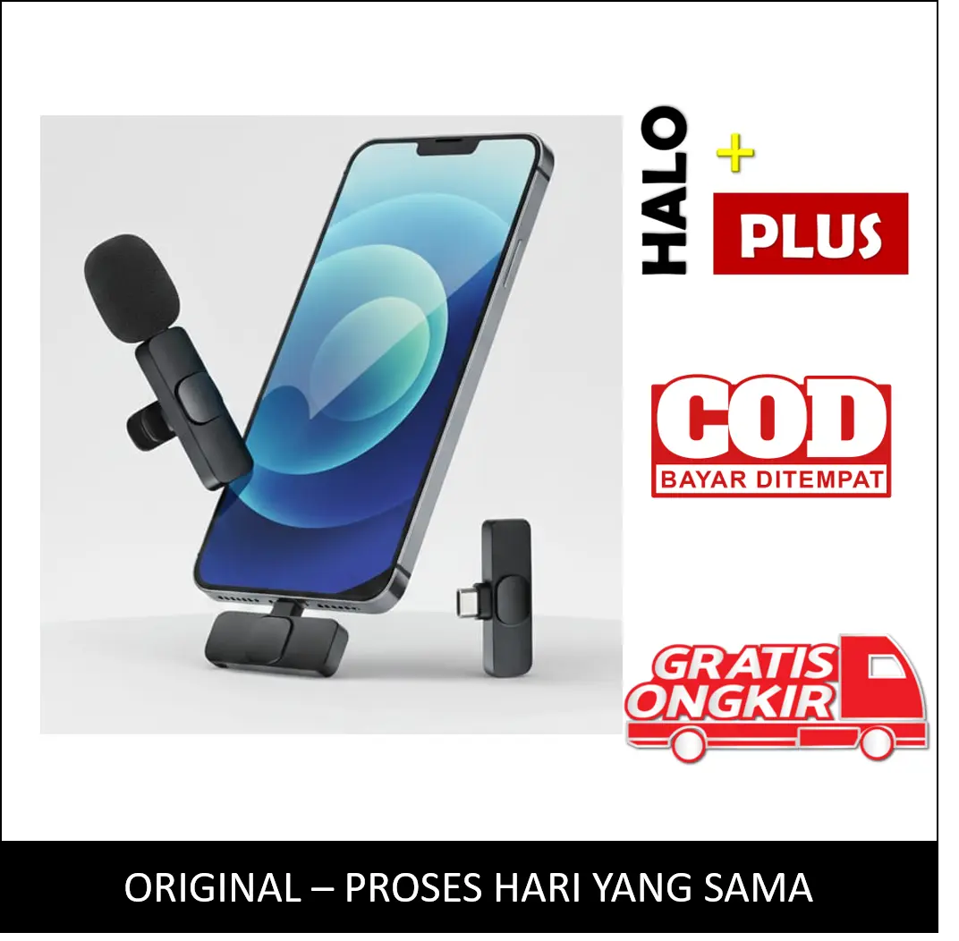 MIC CLIP ON YOUTUBER WIRELESS USB TYPE C / MIC YOUTUBER BLUETOOTH