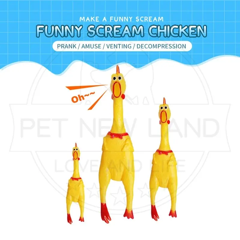 Mainan Kucing Anjing Ayam Karet Anti Sobek Screaming Chicken Pet Toys Mainan Hewan 6