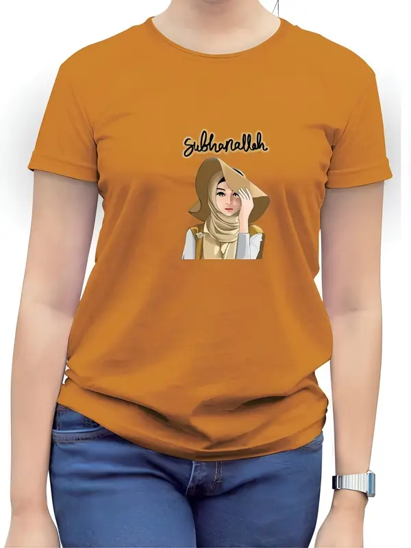 Kaos Bahan TC Baju wanita / Dewasa Size M L XL XXL Atasan Pendek Oblong Katun Tee / SUBHANALLAH Distro Tshirt Basic Cewek Santai 4