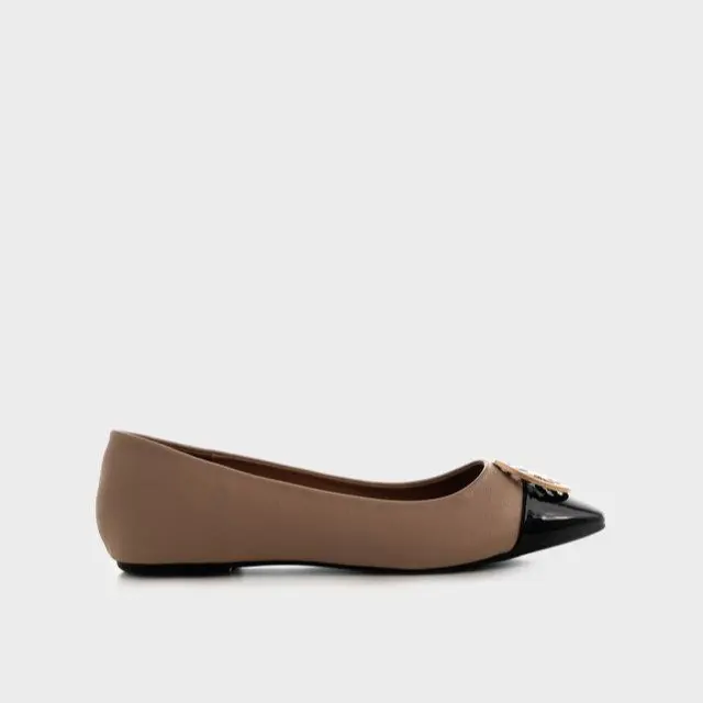 URBAN&CO Flat Shoes Wanita Sepatu Flats Perempuan Kerja Hitam - Aruna 8