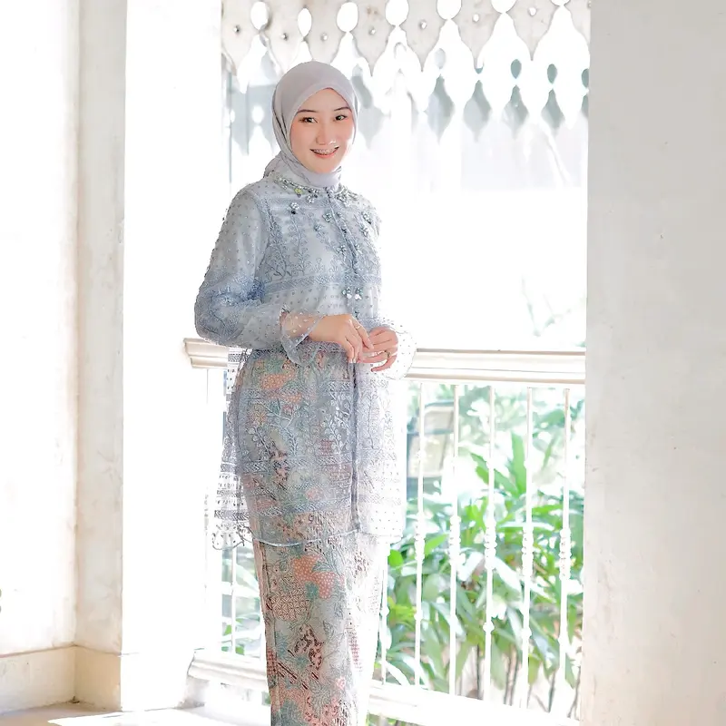 MAHIRA OUTER + INNER / BROKAT OUTER INNER Baju Muslim 5