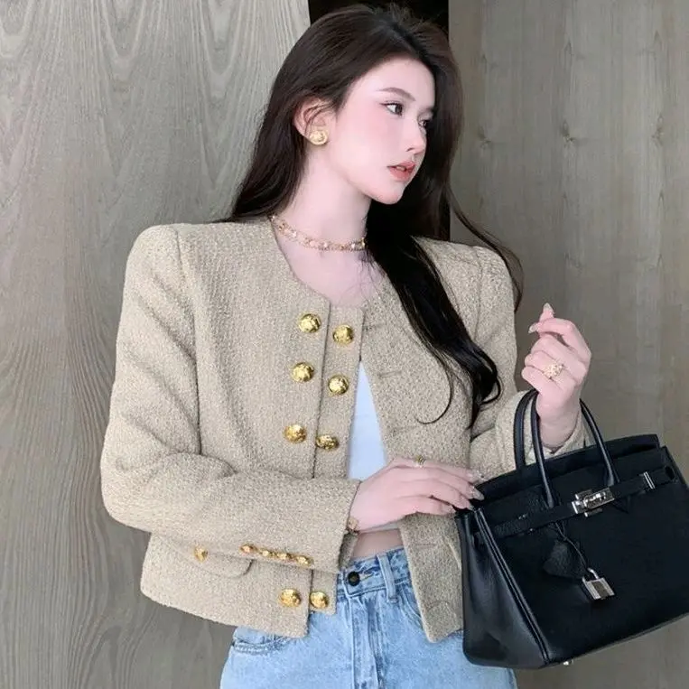 Blazer/ Atasan Tebal Wanita High Class Full Kancing Cardigan Top Mewah Elegan M643