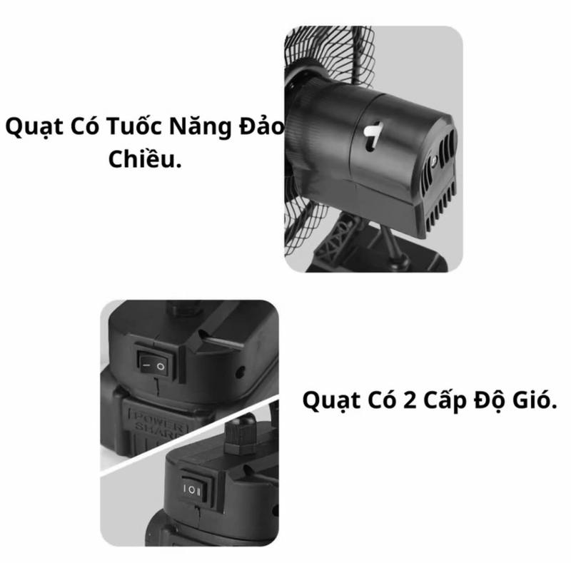 [Xoay Được] [Lồng Sắt] 1Pin 10Cell+Quạt+Sạc Quạt Tích Điện Pin 10 Cell Dùng Liên Tục 6H - Quạt Để Bàn 2 Cấp Độ Gió Siêu Mát
