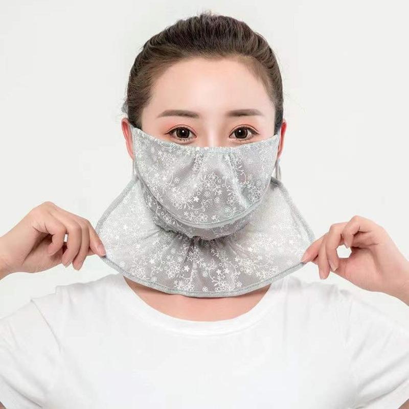 Mặt Nạ Chống Nắng Ren Chống Tia UV, Bán Chạy, Thiết Kế Tai Treo, Thoáng Khí, Khăn Quàng Cổ, Dây Đeo Tai, Chống Bụi, Khăn Quàng cổ Bịt Mặt, Phong Cách Gợi Cảm 1