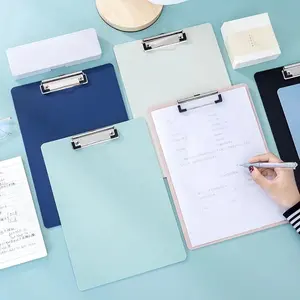 A4-Test Board  Papan Kalsiboard Bahan PP Menebal Papan Alas Tulis Ujian Clipboard Transparan Pastel Polos