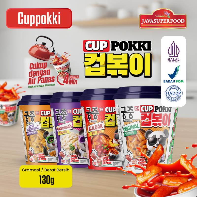 CUPPOKKI 130 GRAM / TTEOKPOKKI CUP / KOREAN SNACK / TOKPOKKI SIAP MAKAN ...
