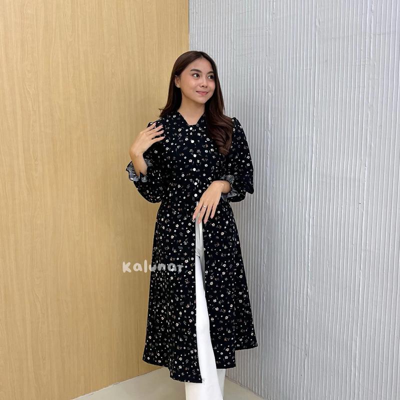 [NEW LAUNCH] KALUNAR - Daisy Tunik (Atasan Gamis Wanita Motif Bunga Modern) 4