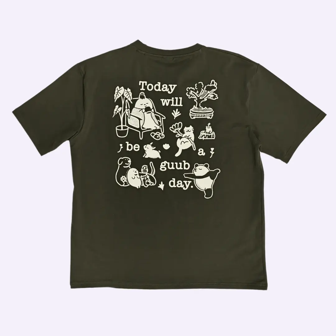 Today Will Be A Guub Day Oversized Tee (midnight green) - guub