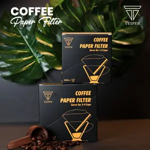 Vesper coffee paper filter 1-2 cups 2-4cups / kertas saringan kopi V60 100pcs