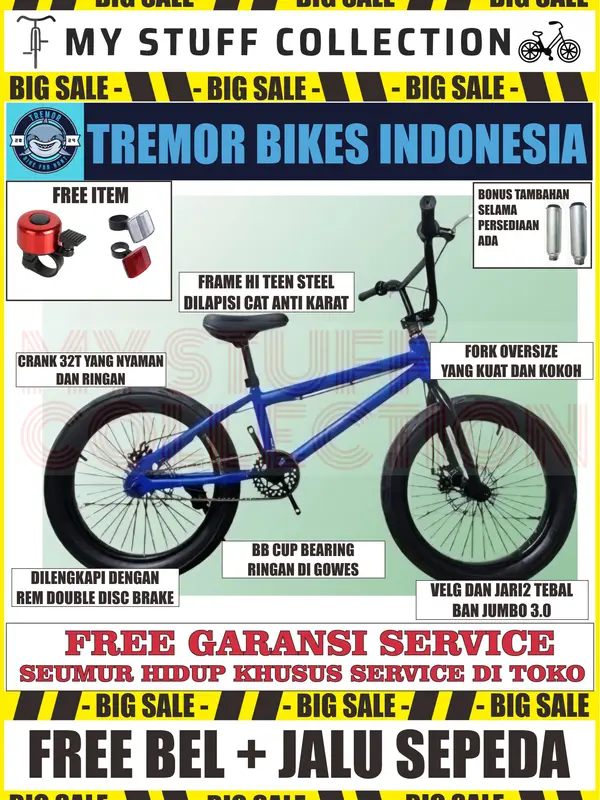 SEPEDA BMX MORISON BY PACIFIC GROUP UKURAN 20 INCH BAN JUMBO 3.0 FRAME DENGAN REM DOUBLE CAKRAM TEBAL BISA DARI USIA 8 TAHUN HINGGA DEWASA 80 KG 7