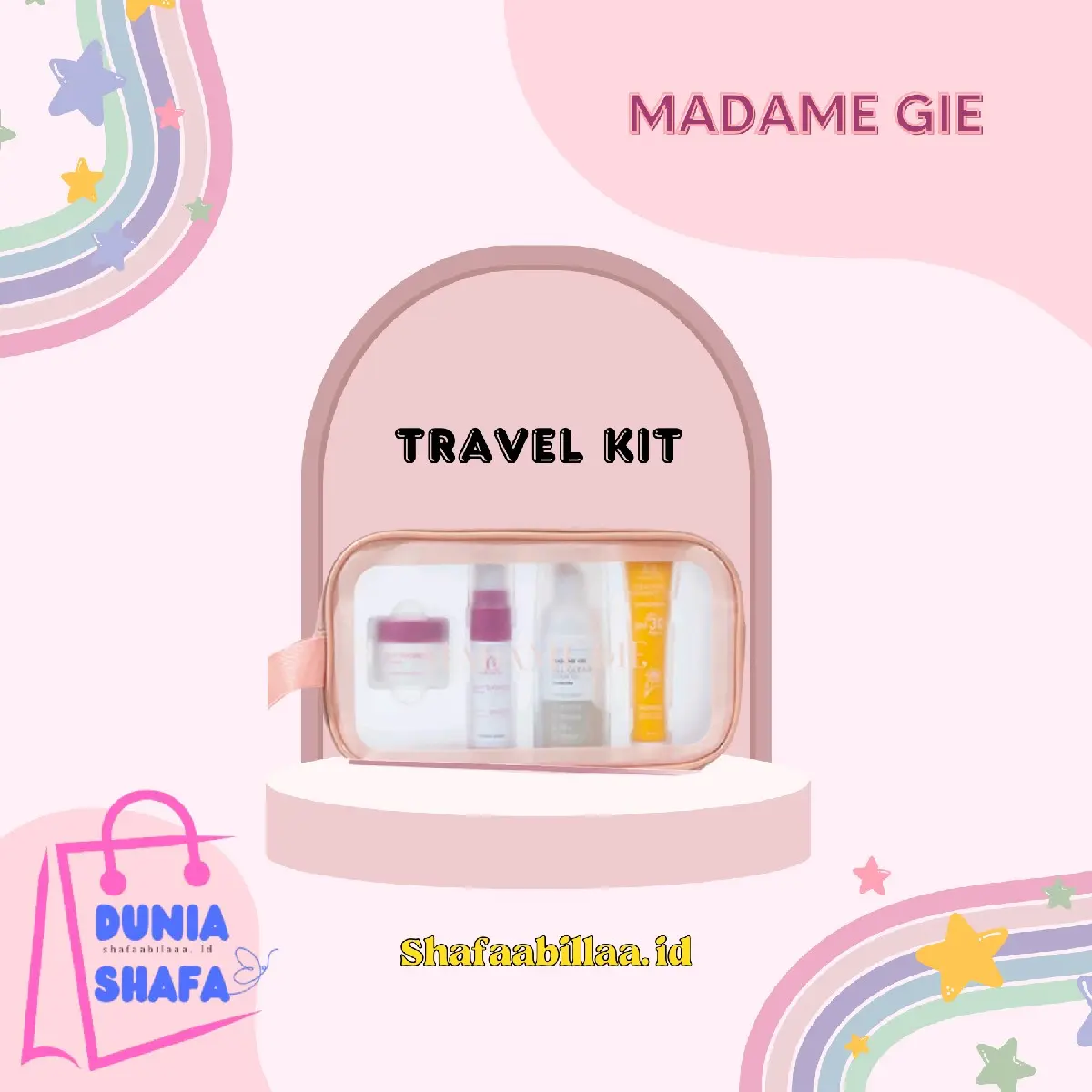 Madame gie travel kit // paket glowing // paket madam gie // paket skincare // skincare madam gie // skincare murah Kosmetik Membersihkan Wajah wajah normal tranexamic acid kit perawatan kulit fyp  skincare