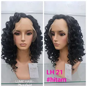Lace Front Wig Rambut palsu wanita Pria dewasa LH 21LF Lume Hair