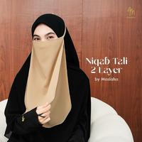 Gambar Maslaha Niqab Tali Babydoll 2 Layer Polos Simple Cadar Syari Muslimah Adem Nyaman - Putih dari Maslahaniqab Kab. Bandung 1 Tokopedia