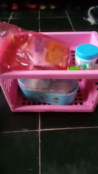Product Review of MEIMEI RakSerbaguna Portable Meja Kosmetik Mini/Rak meja kecilmultifungsi/ RakDapur RakKamar Mandi Pink Plastik Putih from e**l 0