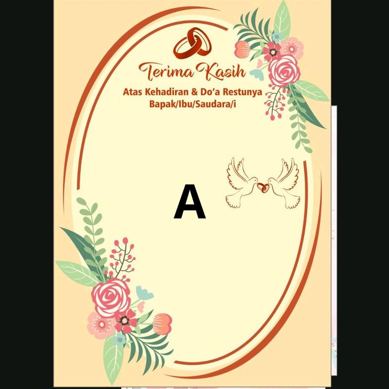 Kartu ucapan terimkasih suvenir pernikahan Cards 1