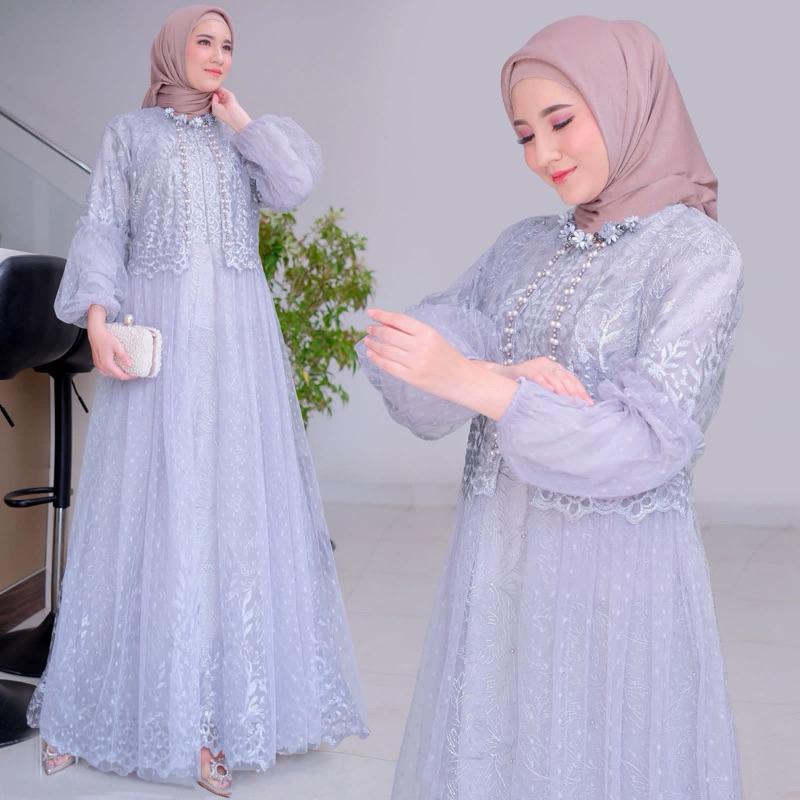 MAXI // GAMIS WANITA RAFIKA 2 UKURAN DPN SLETING (BUSUI) Muslim, Mewah 2