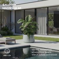 Gambar Pot Besar Dekoratif Magnolia 40 Ellogrin | Diameter 60 cm Tinggi 40 cm | Estetik Minimalis untuk Indoor & Outdoor | Self Watering | Cocok untuk Kafe Restoran Kantor Taman Rumah Area Komersial - White Granite, 1 PCS dari Ellogrin Infinite Inspiration Kab. Bogor 5 Tokopedia