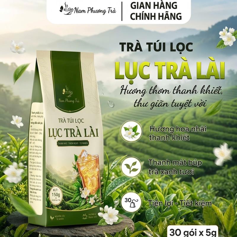 TRÀ LÀI TÚI LỌC Cao Cấp Nam Phương Trà 150g (30 gói) - Chuyên Dành Cho Pha Chế, Nhà Hàng, Quán Cà Phê Tiện Lợi Ngon Như Quán