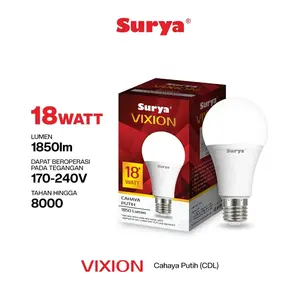 Lampu LED SURYA VIXION / VEGA 5w / 7w / 9w / 12w / 15w / 18w / 22W Cahaya Putih CDL / LED Bergaransi