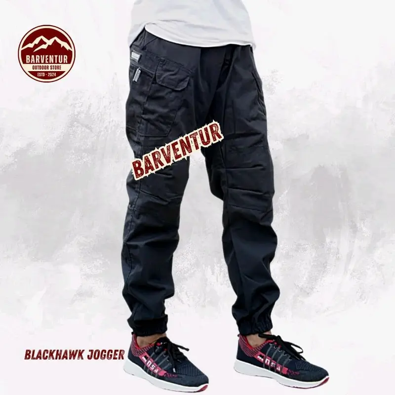 Celana Jogger Blackhawk Multifungsi dengan Kain Kuat - Sport, Jaket, Hijau, Safety, Wearpack, Kerja, Hitam 0