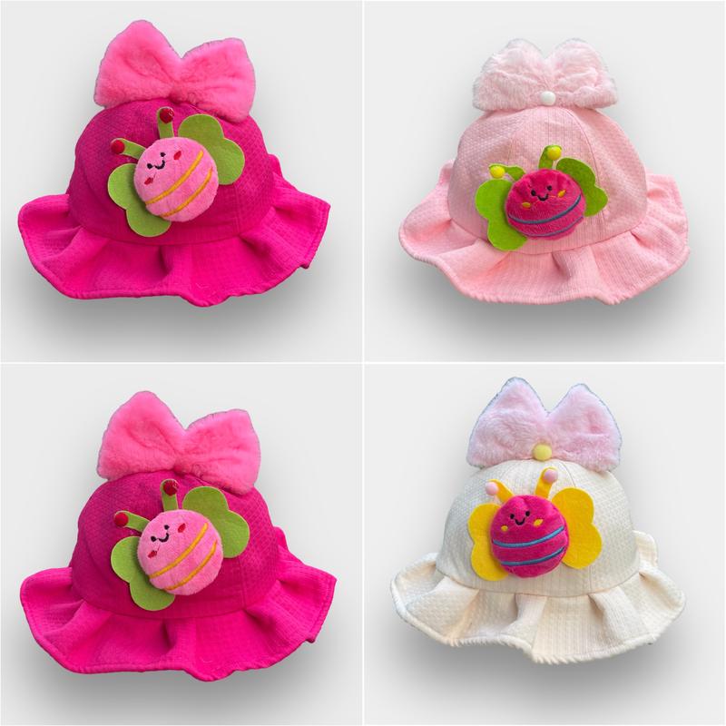  Nón bo nơ ong   1 đến 2 tuổi   có quai dễ thương xinh xắn cho bé gái 