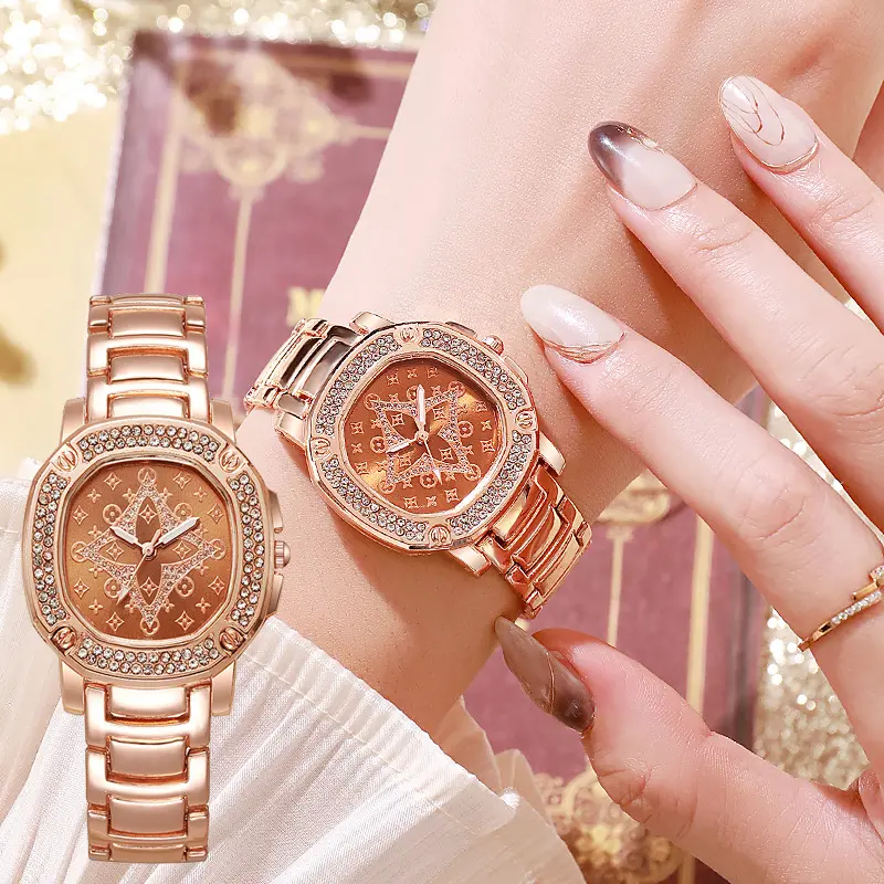 Retro niche high-end wristwatch minimalist student style steel strap quartz watch waterproof for women