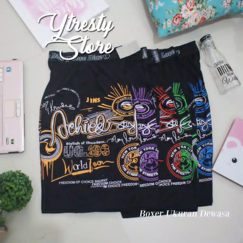 termurah 100 ribu dapat 8 celana bokser bahan pe adem 0