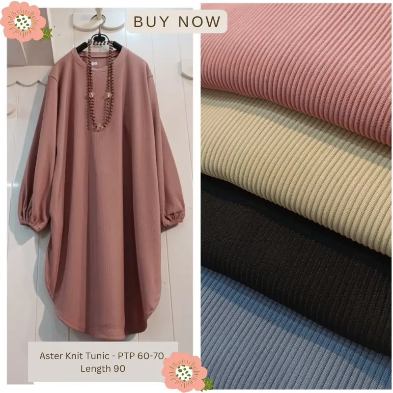 Basic - Minimalist Comfy Aster Knit Textured Tunics
