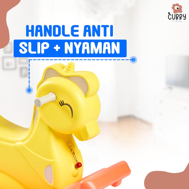 Mainan Kuda-Kudaan Anak Rocking Horse 334 Unicorn - Kuat Hingga 50 KG - Toys 4