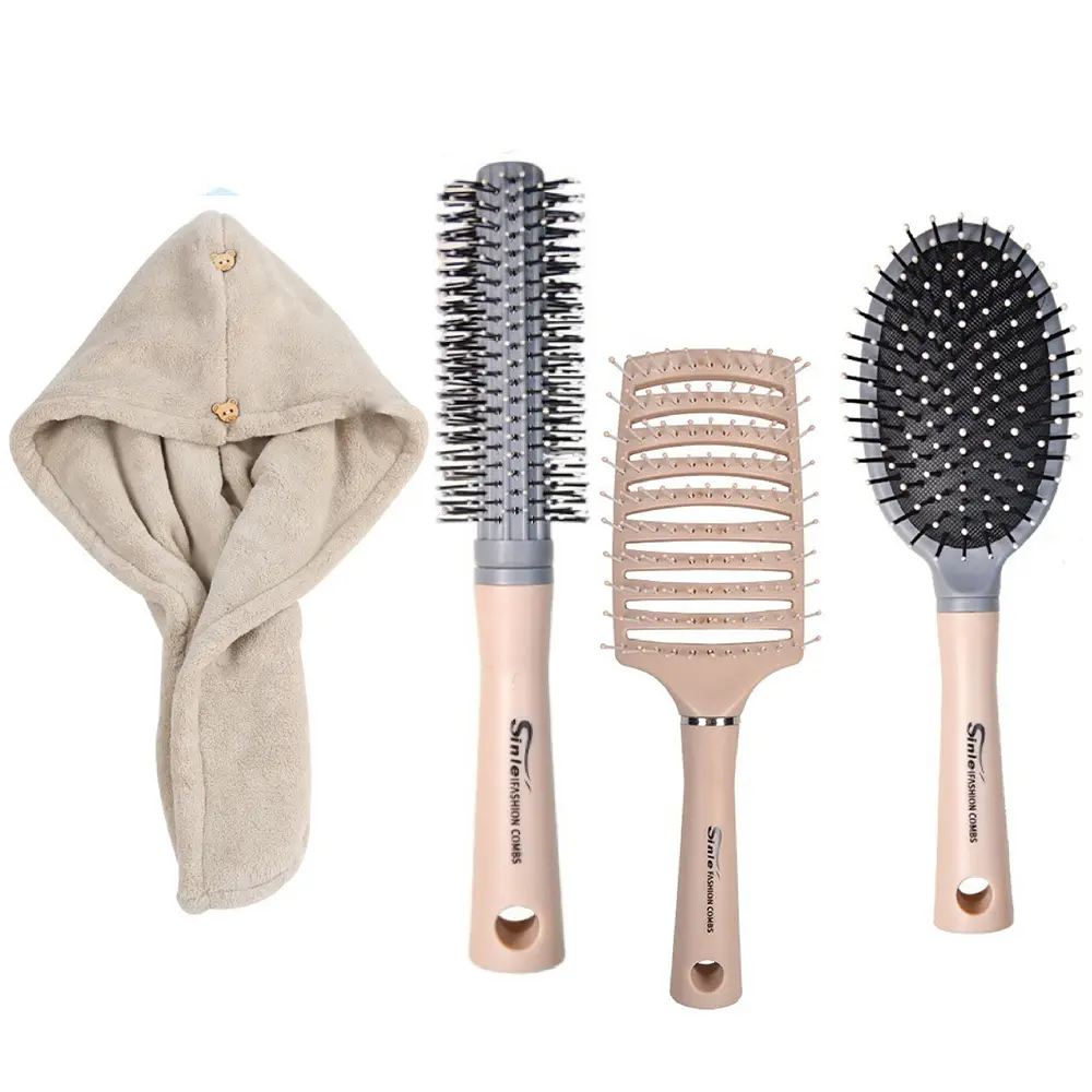 Ladies' massage comb, airbag comb, anti-static curly hair comb, hair styling with double-layer dry hair cap