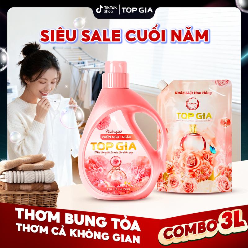   CAN TO - GIÁ RẺ  Mua 1 Can 2L Nước Giặt TOPGIA Hương Vườn Ngọt Ngào Hàng Việt Nam Chất Lượng Cao Tặng 1 Túi 1L Nước Giặt Hoa Hồng TOPGIA An Toàn Dịu Nhẹ Thơm Bung Toả Thơm Cả Không Gian  nth dhm 