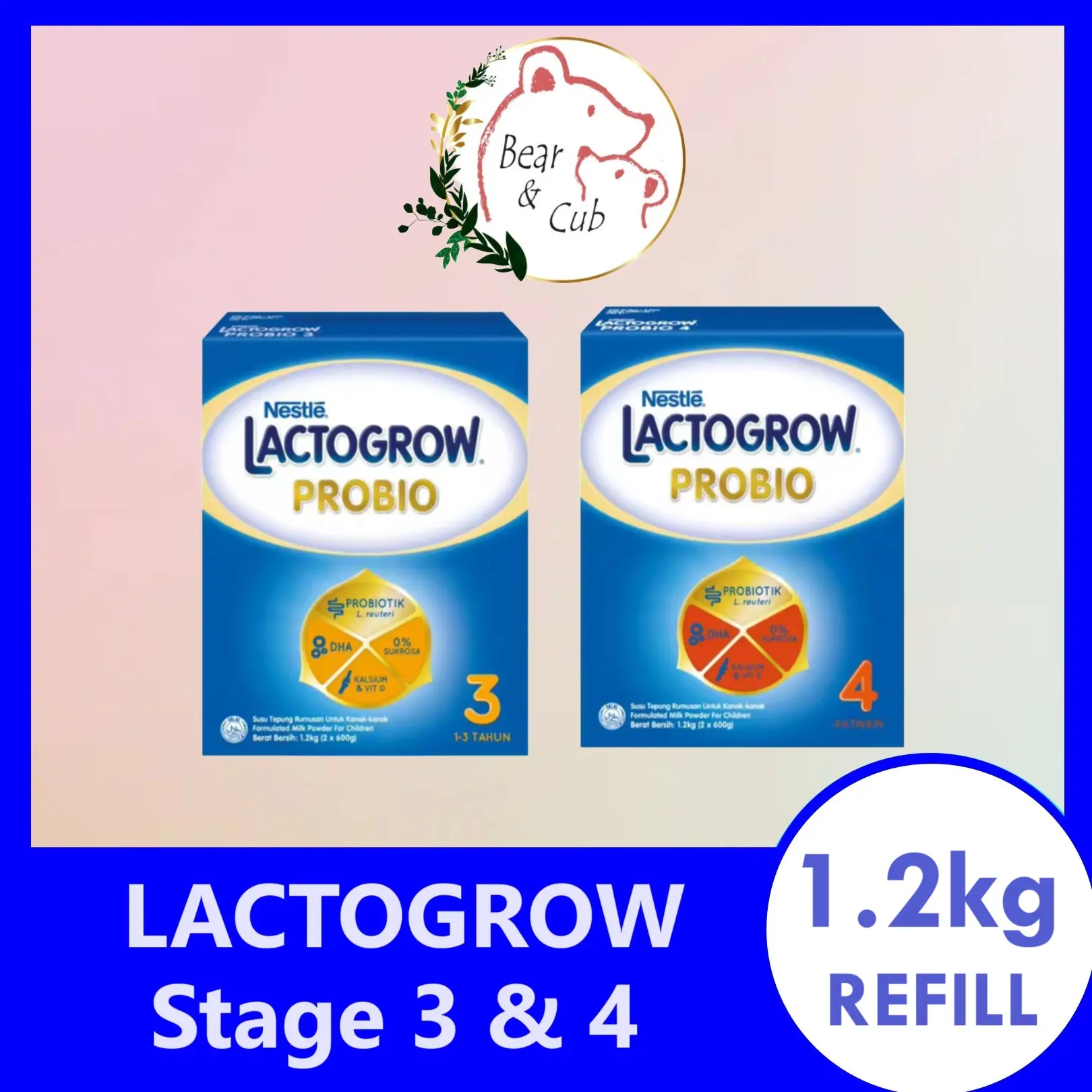 Nestle Lactogrow Stage 3/4 (Tin & Refill Pack)