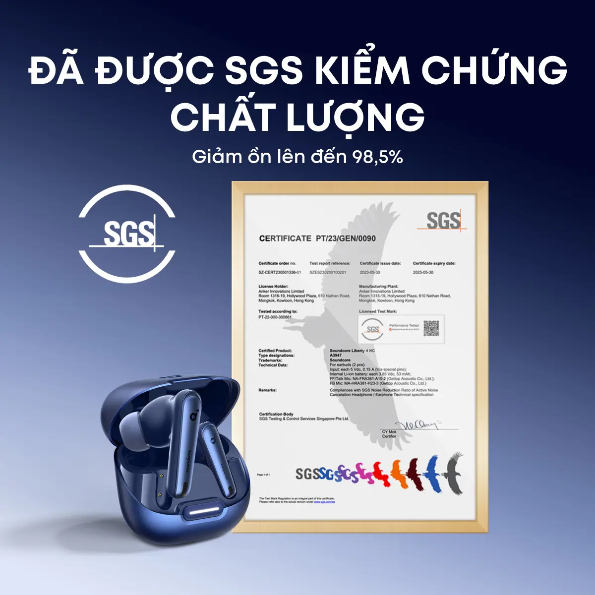 Tai nghe bluetooth chống ồn Soundcore Liberty 4NC | Chống ồn ANC 50 giờ phát nhạc | Dịch thuật AI trên App| Sạc nhanh- Tai nghe không dây- Tai nghe bluetooth pin trâu-Bảo hành 18 tháng- Hàng chính hãng | BigBuy360 - bigbuy360.vn