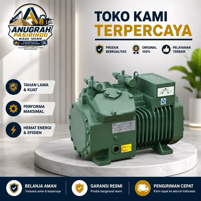 Freezer Compressor Semi Hermetis Bitzer 5PK Lowtemp Freezer YBF4DC-5.2ZR Untuk Freezer Cold Storage Blaits