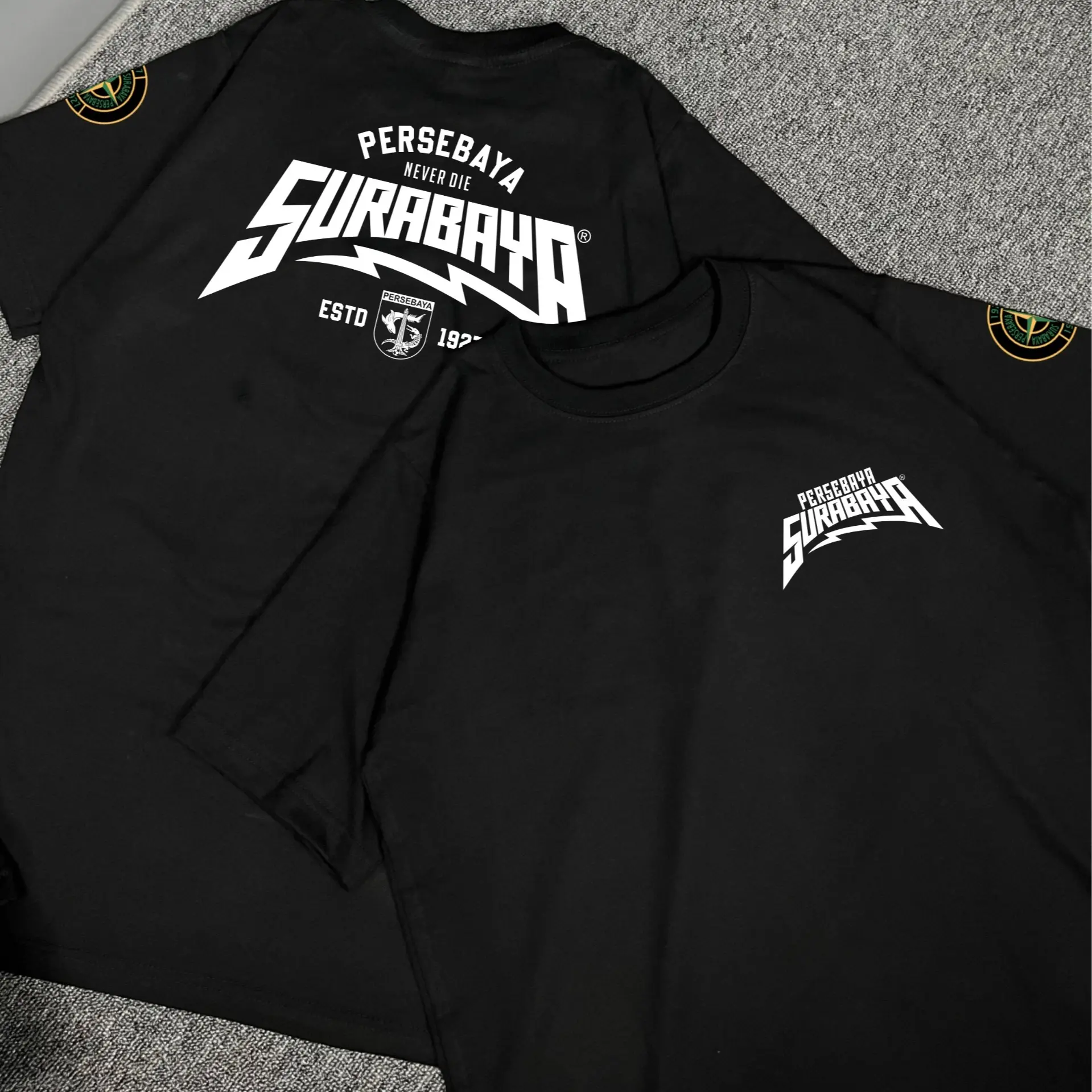 KAOS T SHIRT PERSEBAYA SURABAYA DESIGN TERBARU SIMPEL KEKINIAN BAHAN HALUS ADEM KATUN