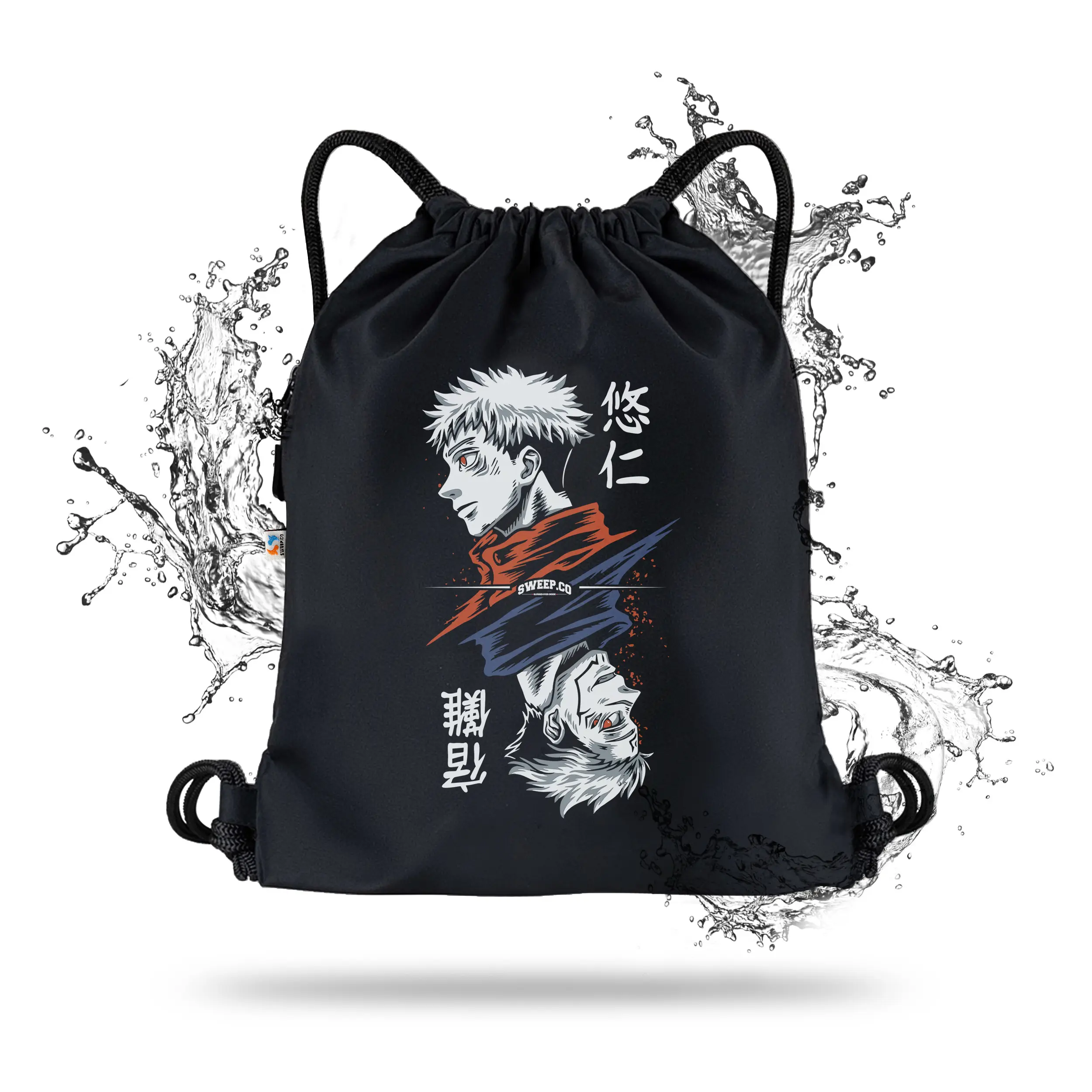 Tas Serut Stringbag Sekolah Olahraga Multifungsi Anti air JJK Yuji Sukuna