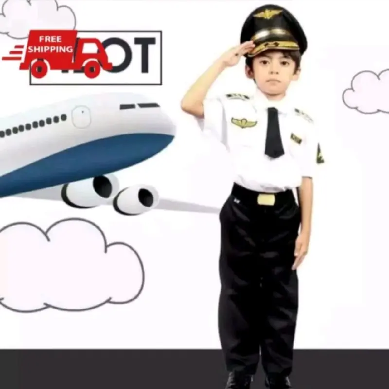 Baju Seragam Pilot Anak Sekolah TK/PAUD Laki-laki/Perempuan Terbaru - Fashion 3