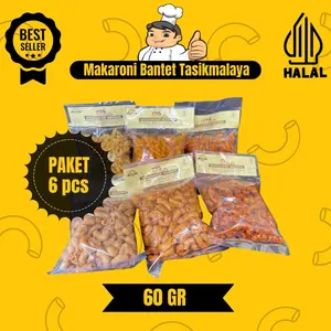 Paket 6pcs 60gr Makaroni Bantet/Kriwil Food makaroni bantet pedas