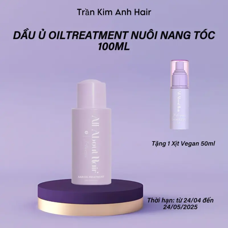 Dầu Ủ Nuôi Nang Tóc Oil Treatment AAH - Dầu Dưỡng Tóc ( Tặng Xịt Biotin 50ml)
