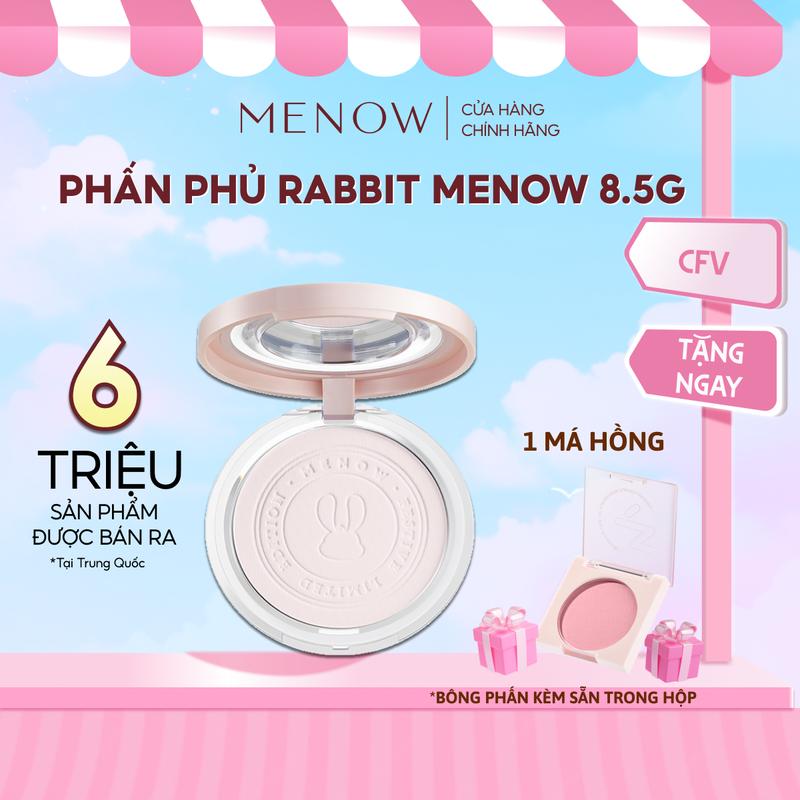   CFV trang.bong7997 x MENOW  Phấn phủ nén làm đều màu da MENOW Rabbit Compact Powder 8.5gr 