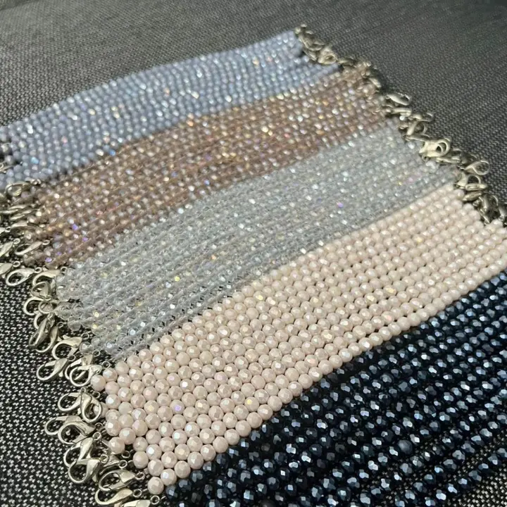 Konektor Masker Kristal Mutiara / Konektor Hijab Mutiara kristal / Pengait masker headloop / Konektor Kristal bening / Konektor Mutiara 4