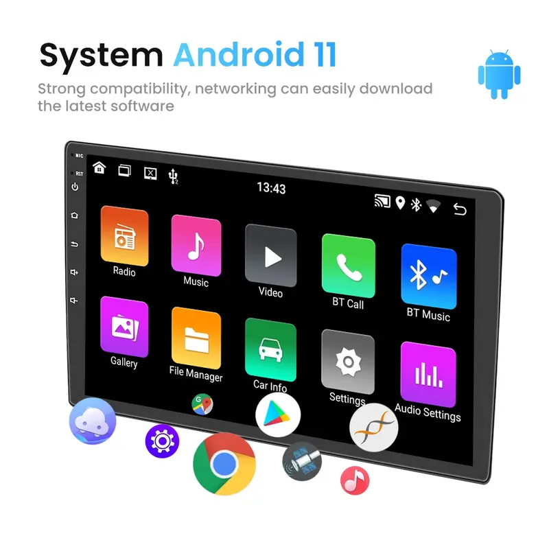 4GB+32GB 8GB+64GB 7/9/10  Inch Android 12 Radio Stereo Mobil  4+32GB  ROM Bluetooth WiFi GPS Navigasi Head Unit dengan Layar IPS 2.5D Android 9 inch Mobil Stereo Radio Car Multimedia MP5 GPS WIFI 5
