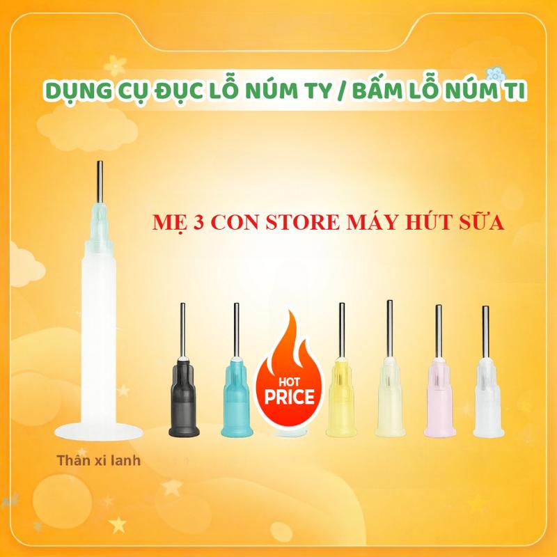 Dụng cụ đục lỗ núm ty / Bấm lỗ núm ti / Dập lỗ núm ty cho bé- giúp sữa chảy…