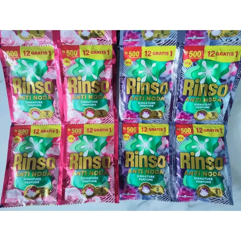 Deterjen Cair Rinso 52 Pcs Kemasan Baru 500 An - Pembersih Laundry - Detergent, Cleanser, Bayi, Liquid 1