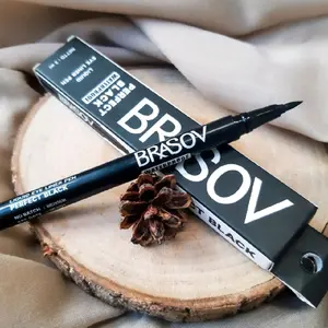 ~MJM BEAUTY~ BRASOV Perfect Black Waterproof Eyeliner Pen - Tahan Air & Tidak Mudah Luntur untuk Tampilan Mata yang Menawan