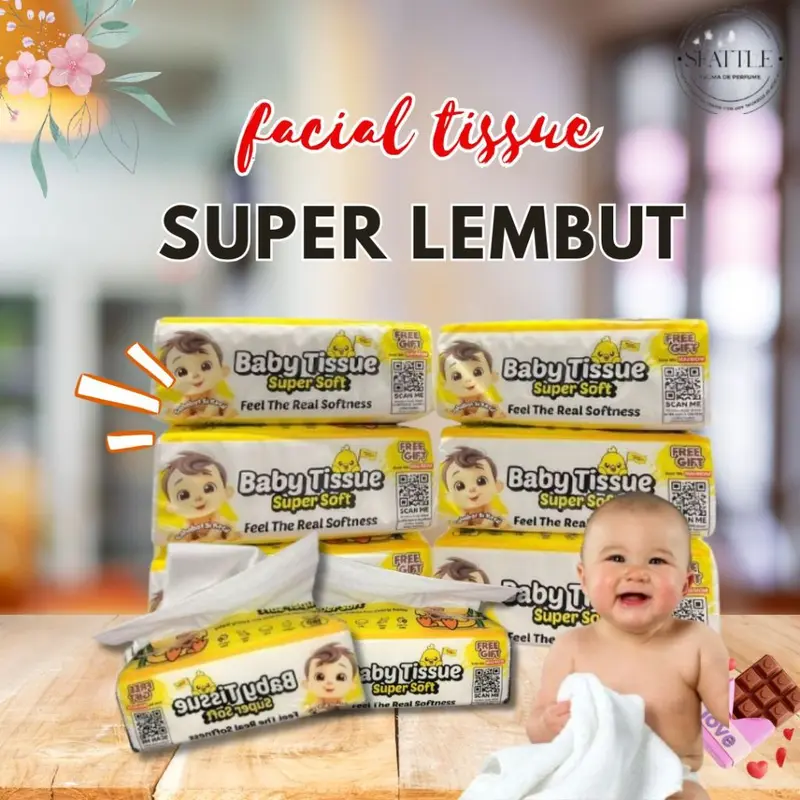 6 PACK MOMANGEL Murah Tissue Kering Bayi Baby Mulut Tangan 180 lembar Per Pack | Tissue wajah - 180 Sheets 2ply 360 helai - Tissue Murah Promo 2