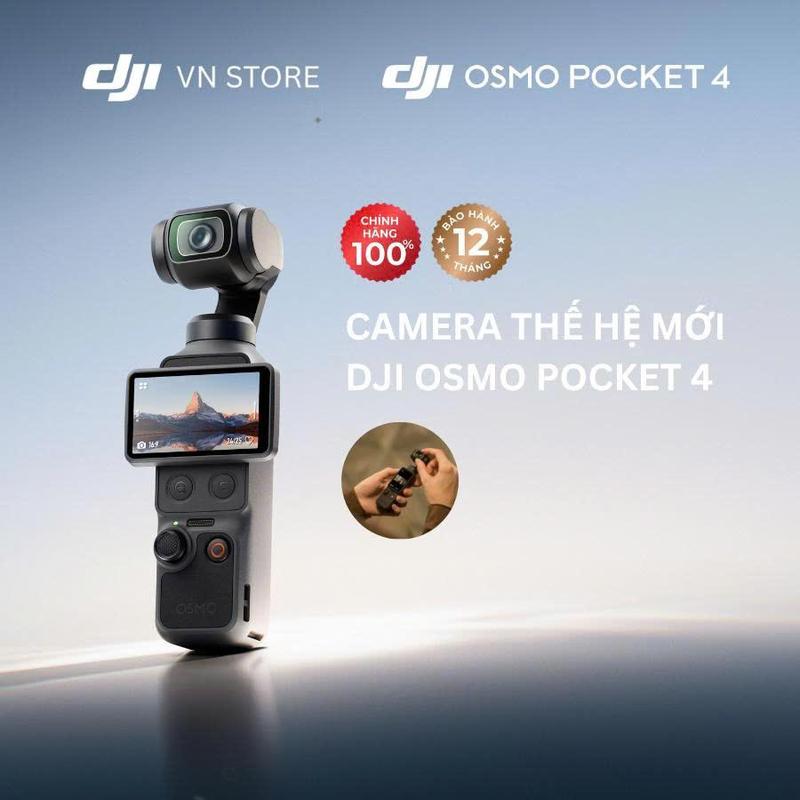 Camera DJI Osmo Pocket 4 - Quay video 4K, ActiveTrack 7.0, CMOS 1-inch, 107GB…