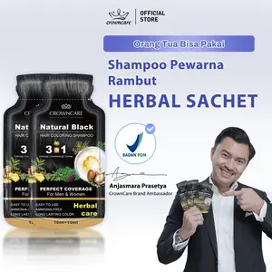 [5PCS+BPOM] CrownCare Sachet Hello Bubble Hair Color Shampoo Sachet Semir Rambut - Pewarna rambut ekstrak tumbuhan | tidak mengiritasi kulit | anda dapat dengan mudah mewarnai rambut di rumah | Sampo pewarna rambut Dye Cat Mengcover Uban