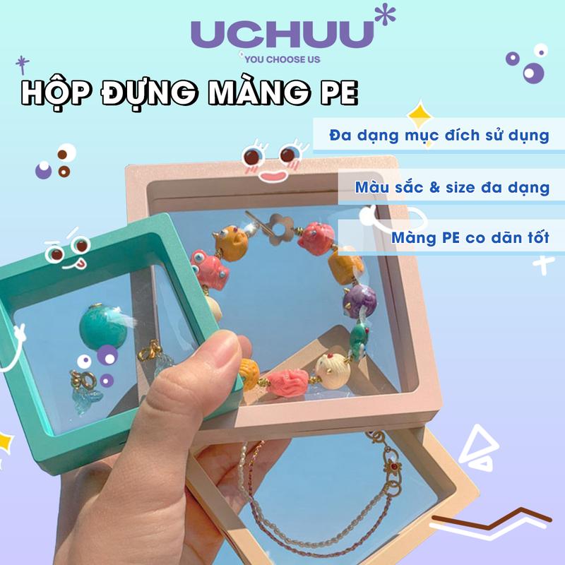 Hộp Đựng Màng PE Trong Suốt UCHUU Hộp Đựng Trưng Bày Bảo Quản Trang Sức, Phụ…