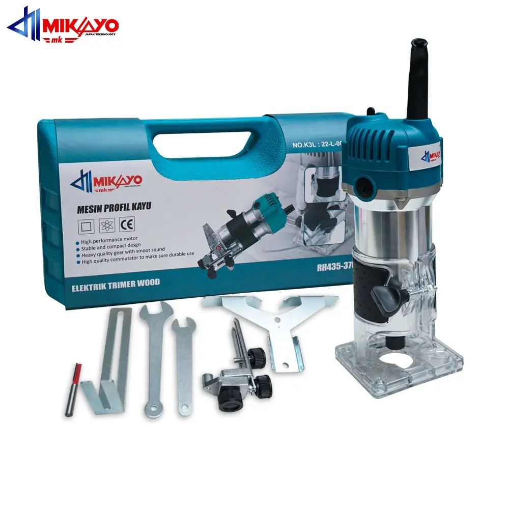 Mikayo Mesin Trimer Profil Kayu Model MD710 710 Watt Cepat 26000 RPM Paket Lengkap Mata Trimer Gratis 12pcs